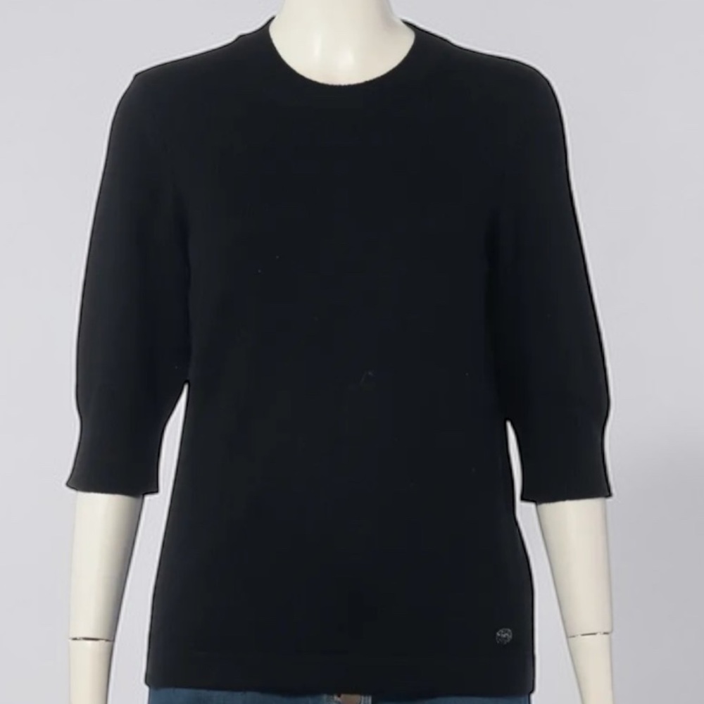 Chanel Gripoix P55 Cashmere Short Sleeve Knitwear Size 38